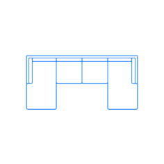 Furniture Sectional Sofas Como Double Chaise Sectional Sketch Style Svg Vector, Free Vectors File